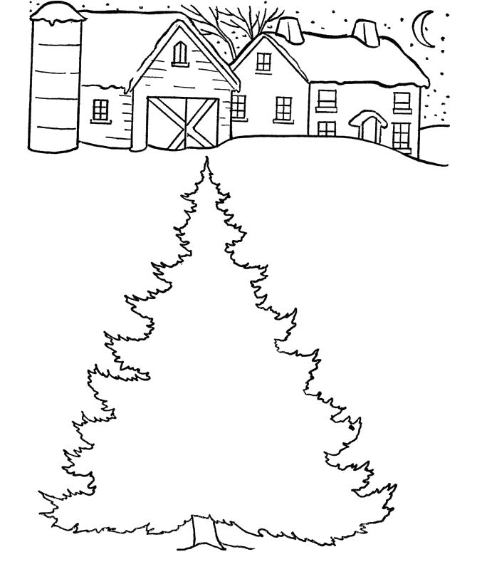 Название: Раскраска елка во дворе. Категория: новогодние. Теги: новогодние.