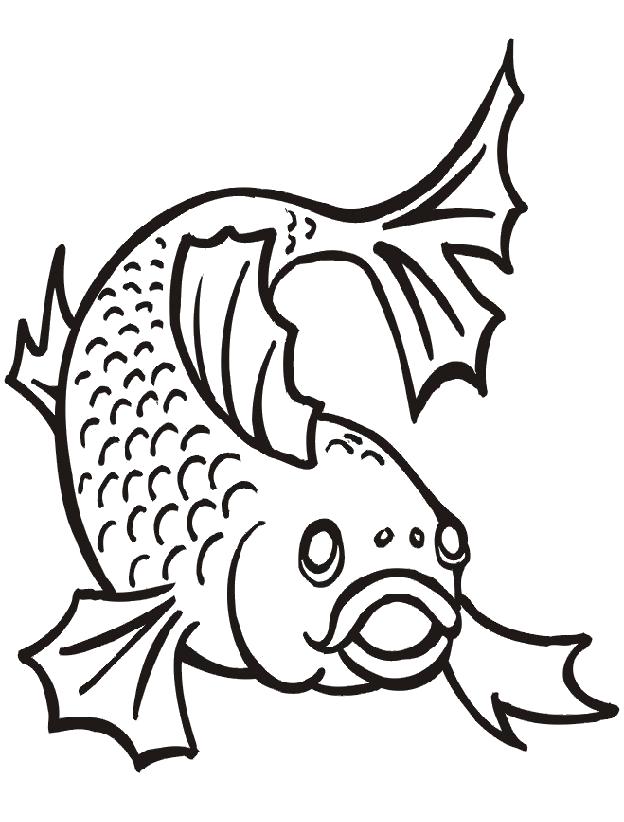 Название: Раскраска Раскраска Рыбы для детей. Категория: Морские животные. Теги: Рыбы.