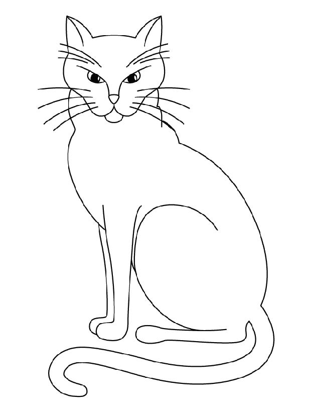 Название: Раскраска Раскраска Кошка. Категория: Домашние животные. Теги: кошка.