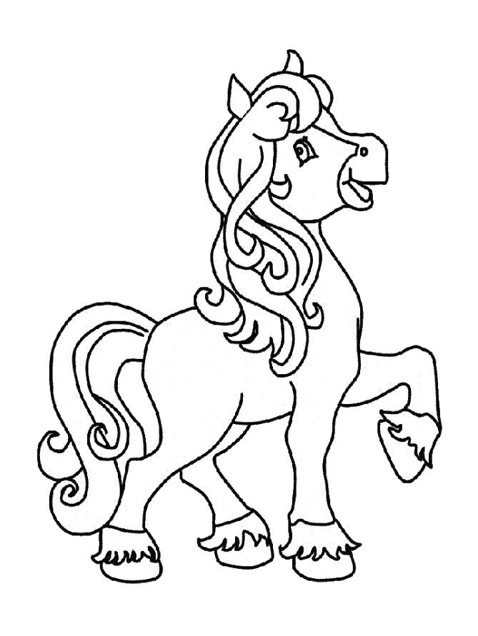 Раскраска Раскраска Лошадь . Домашние животные