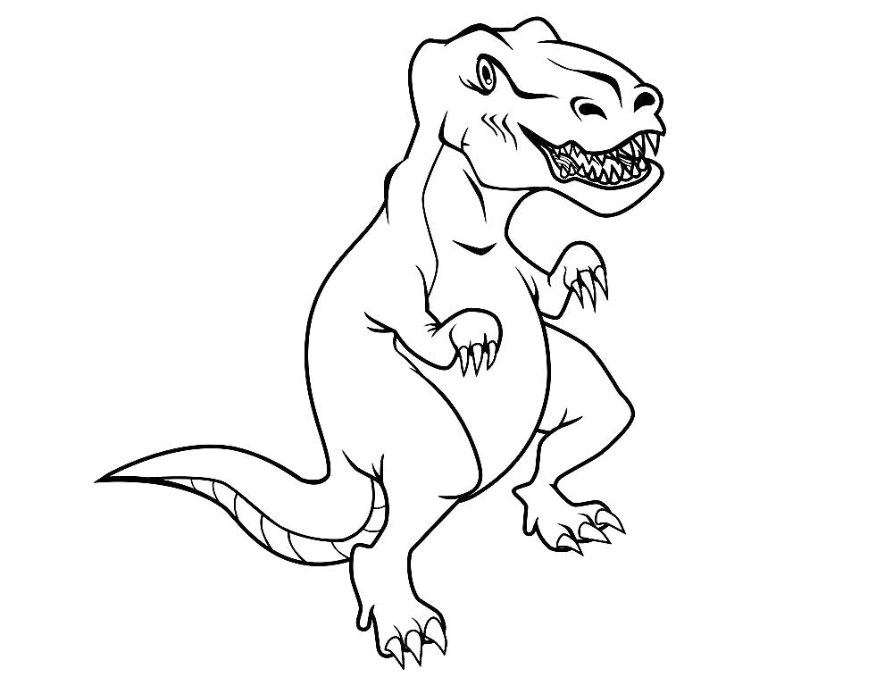 Раскраска Тиранозавр. динозавр