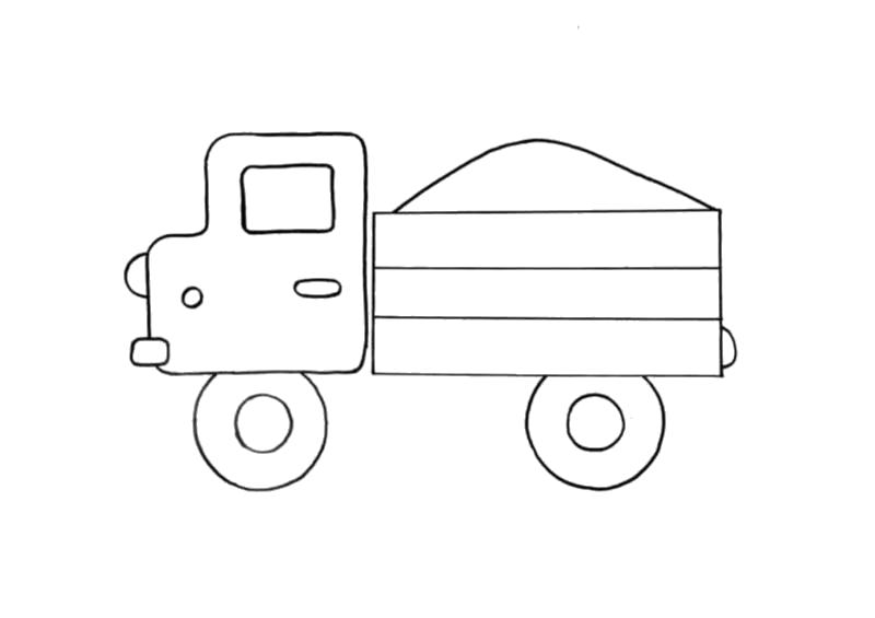 Название: Раскраска Раскраски "грузовик". Категория: для мальчиков. Теги: грузовик.