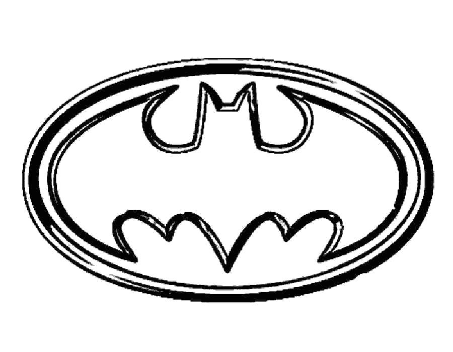 Раскраска Логотип Бэтмен. Скачать .  Распечатать 
