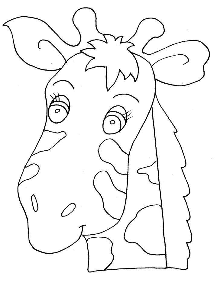 Название: Раскраска Раскраска Застенчивая морда жирафа. Категория: жираф. Теги: жираф.