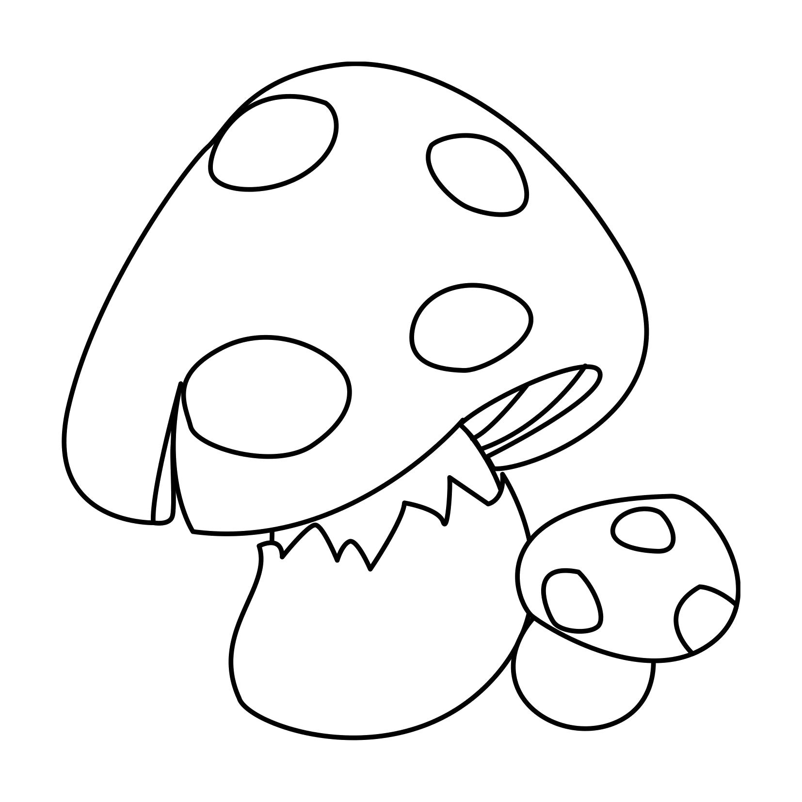 Название: Раскраска Раскраски шаблон гриба шаблон гриба, контур для вырезания из бумаги. Категория: растения. Теги: гриб.