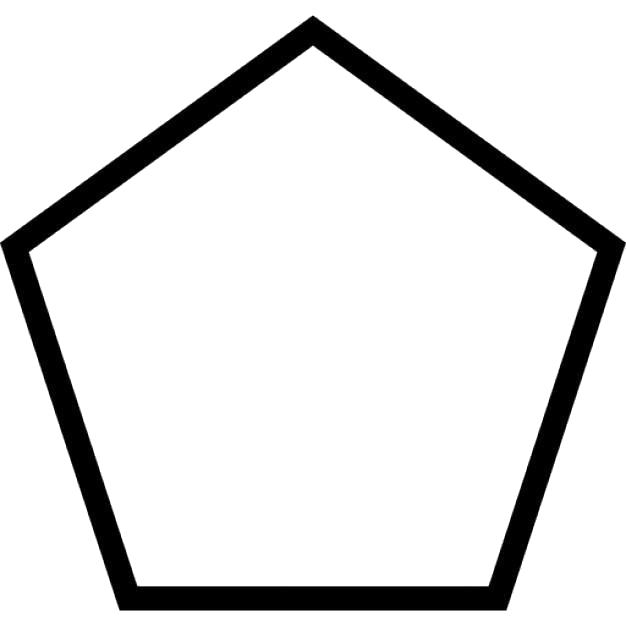 Раскраска  пятиугольник контур. Контур