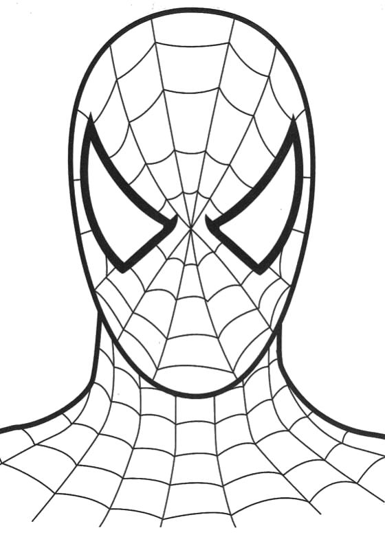 Название: Раскраска Маска человека паука. Категория: Человек Паук. Теги: Человек Паук.