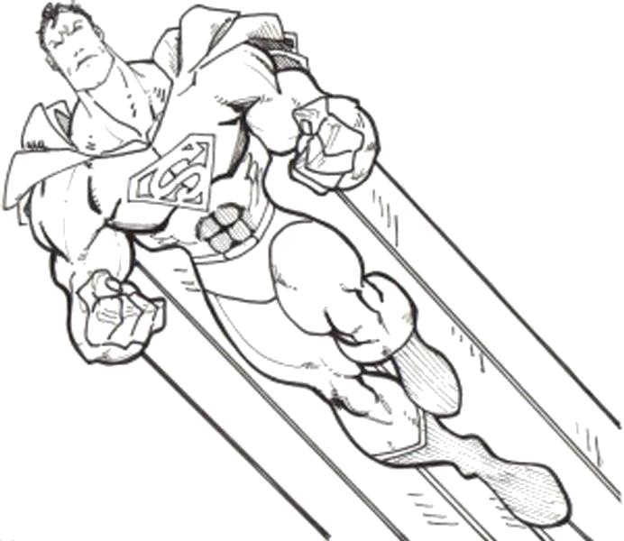 Раскраска  "супермен" скачать и распечатать бесплатно. Скачать супермен.  Распечатать Комиксы и супергерои