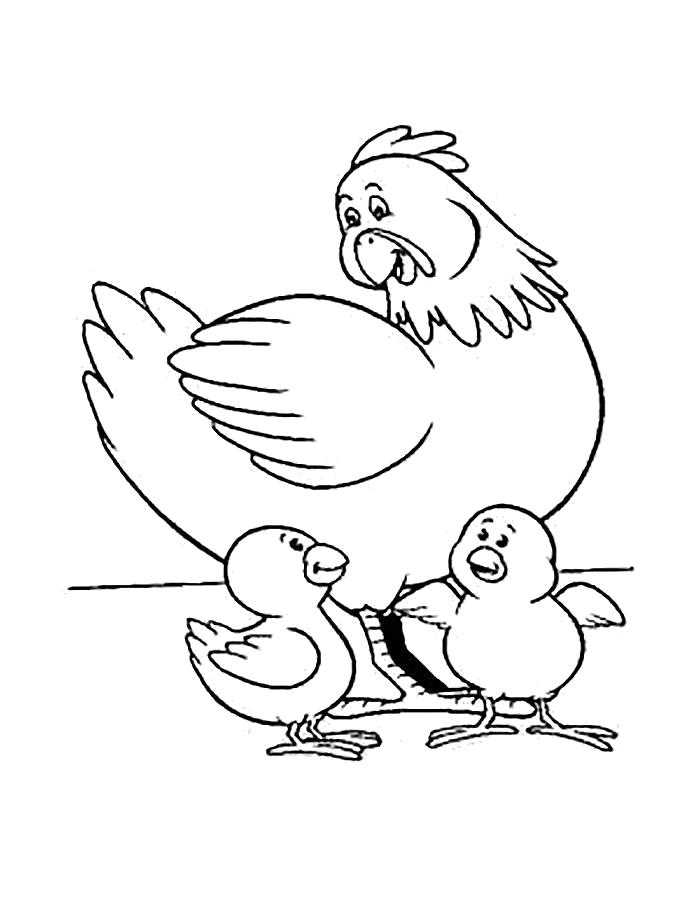 Раскраска цыплёнок для детей 3, 4, 5, 6, 7, 8 лет распечатать бесплатно