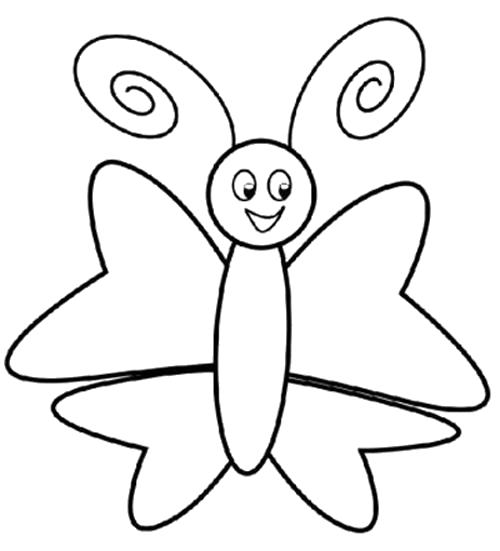 Раскраска бабочка для малышей. Скачать Бабочки.  Распечатать Бабочки
