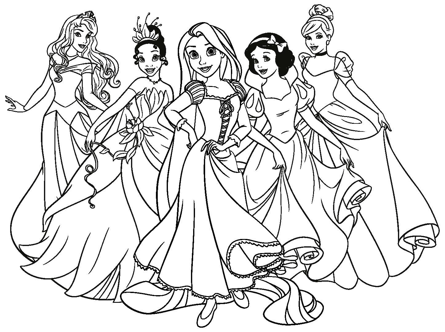 Название: Раскраска Рапунцель и принцессы Дисней, раскраска. Категория: Анна. Теги: Анна.