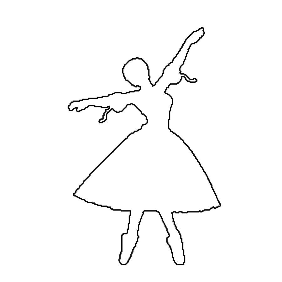 Раскраска Раскраски шаблоны балерин красивая балерина шаблон для вырезания из бумаги. Шаблон