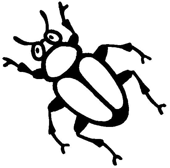Раскраска Раскраска жук с лапками. Насекомые