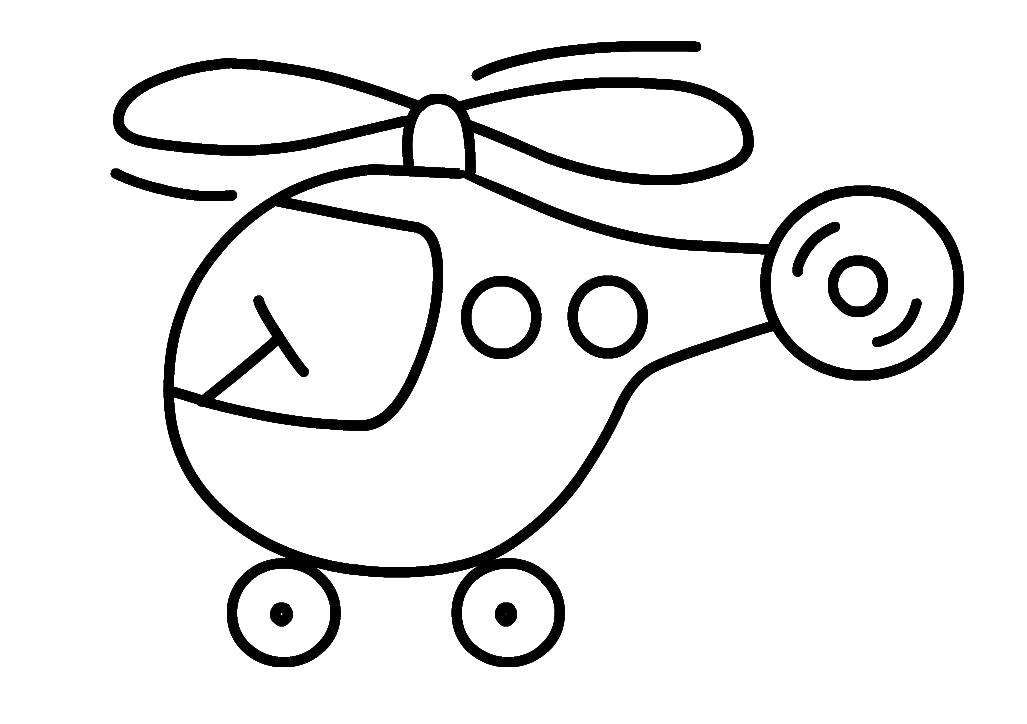 Название: Раскраска раскраска вертолётик. Категория: вертолет. Теги: вертолет.