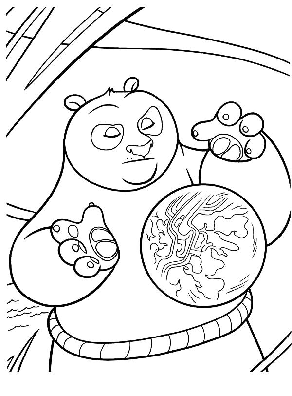 Раскраска Кунг-фу панда. Панда