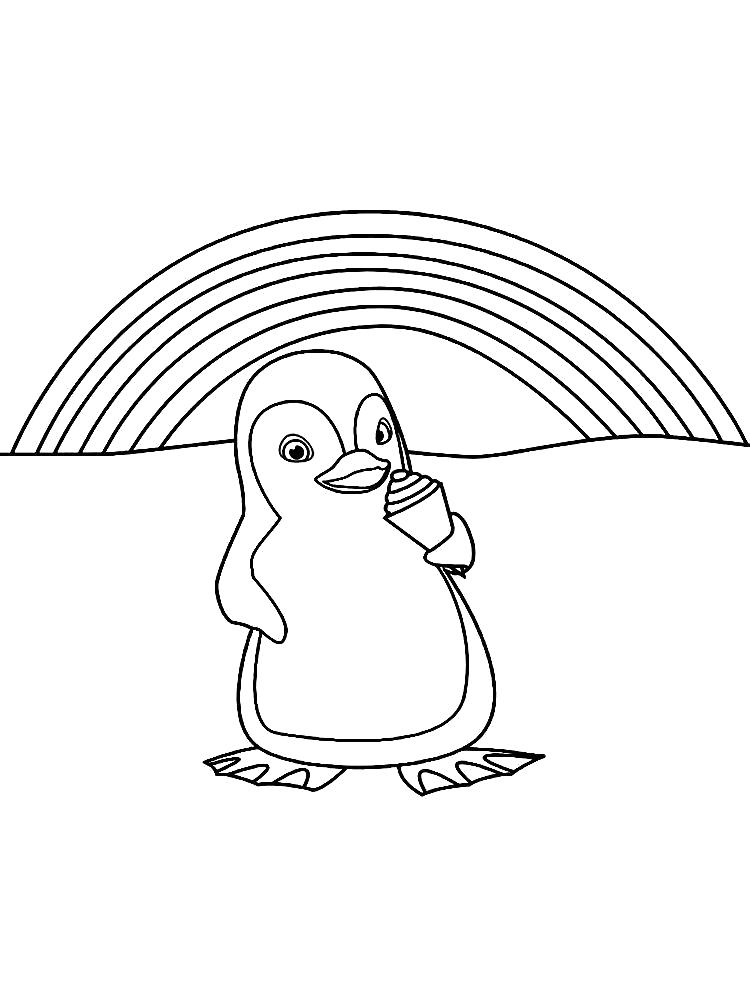 Раскраска Пингвин | Раскраски птиц. Картинки птиц, рисунки птиц