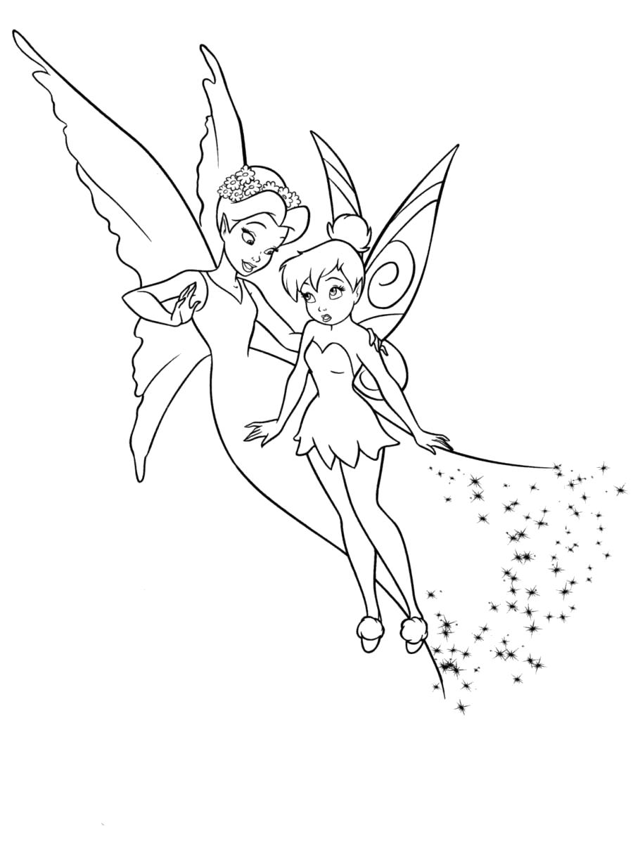 Раскраска Фея Динь-динь и королева Клэрион . мифические существа