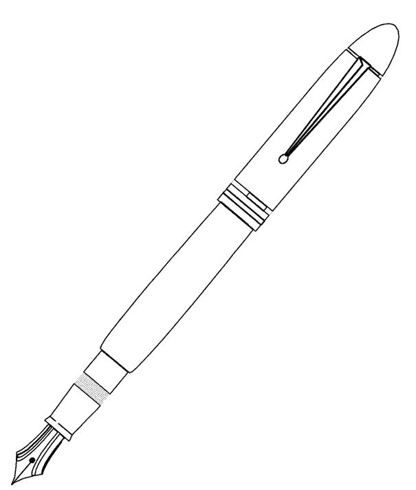 Название: Раскраска Ручка перо. Категория: Ручка. Теги: Ручка.