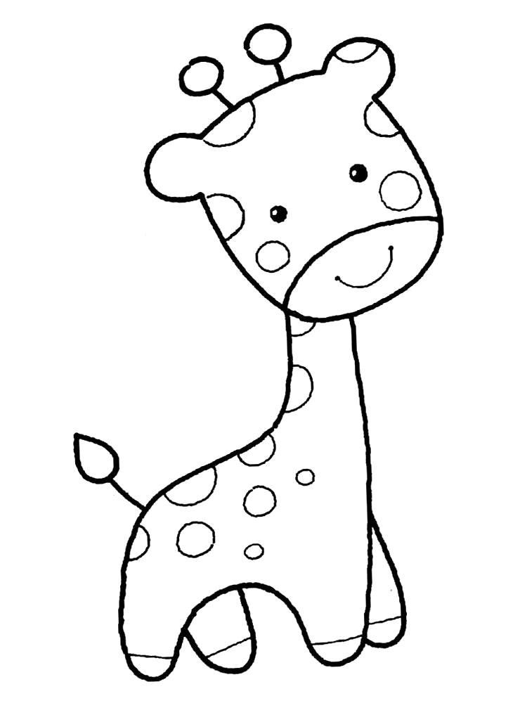 Раскраска Жирафик. животные