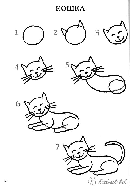 Название: Раскраска Раскраски Как нарисовать как нарисовать кошку поэтапно. Категория: Учимся рисовать. Теги: как нарисовать.
