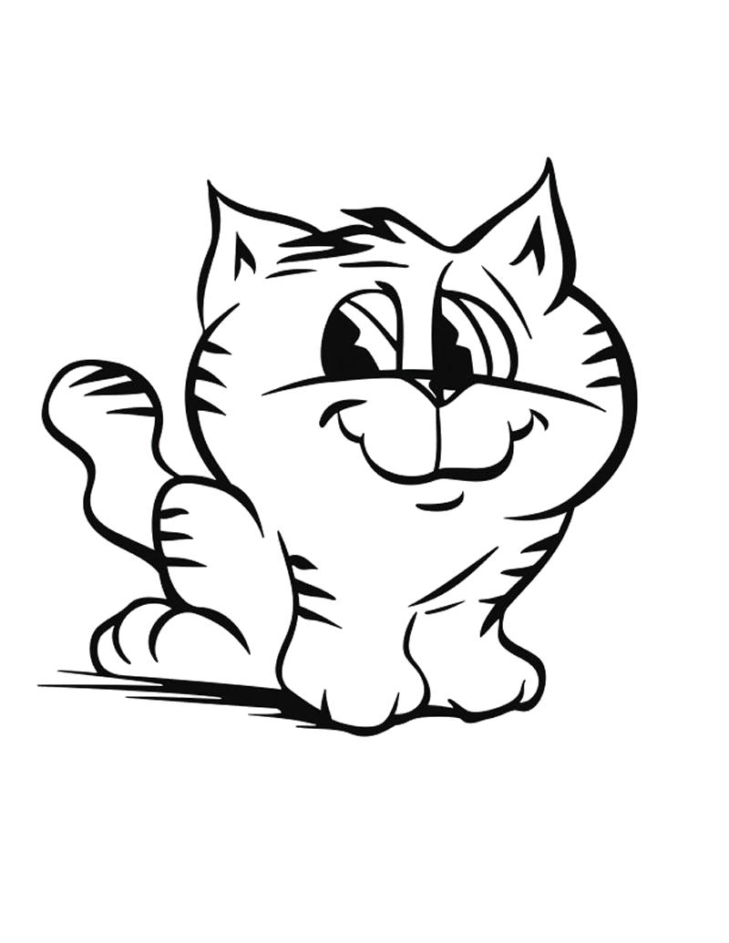 Раскраска Раскраски котенок. Домашние животные