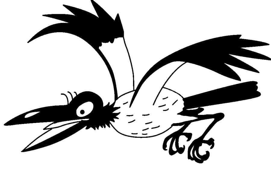 Название: Раскраска Шикарная ворона - раскраска . Категория: Ворона. Теги: Ворона.