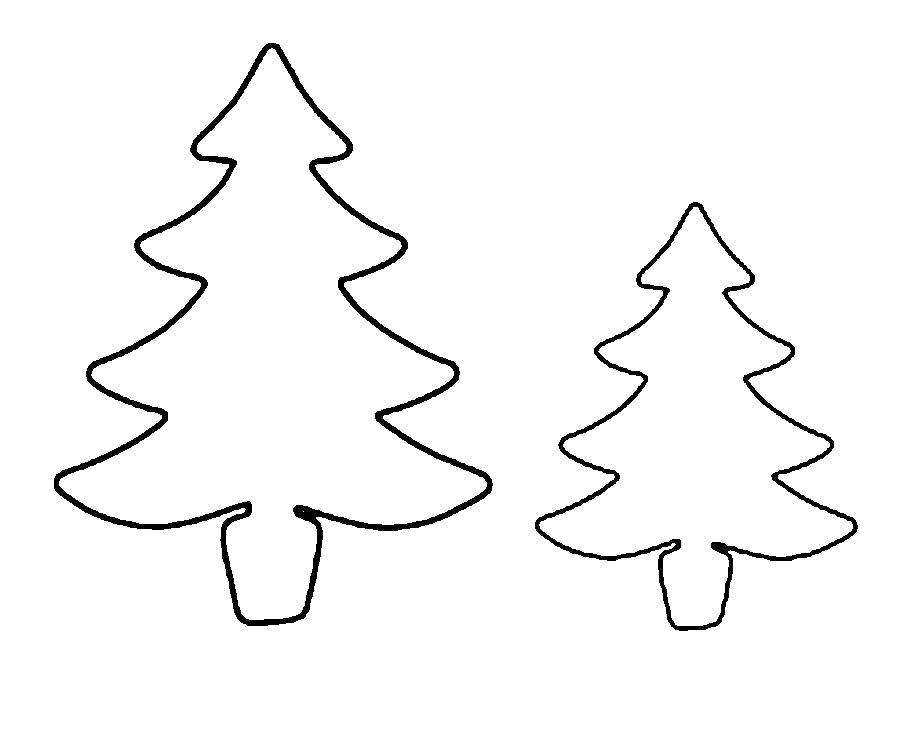Раскраска Раскраски Новогодняя елка шаблон для вырезания из бумаги елка новогодняя выкройка онлайн. Елка