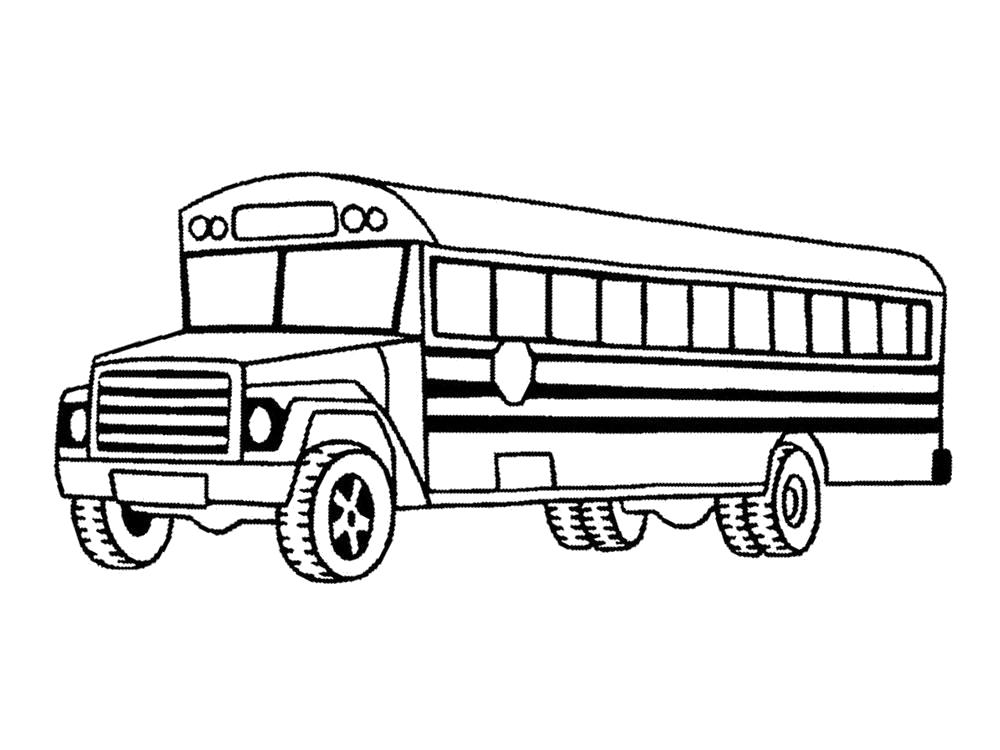 Раскраска Раскраска автобус. Автобус