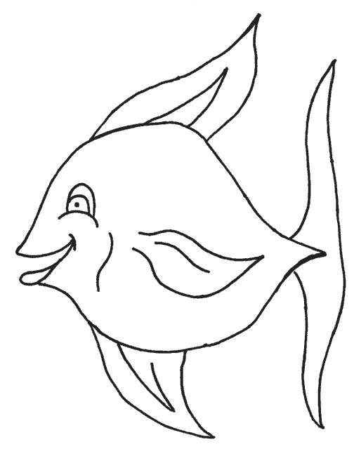 Название: Раскраска Счастливая рыба. Категория: рыба. Теги: рыба.