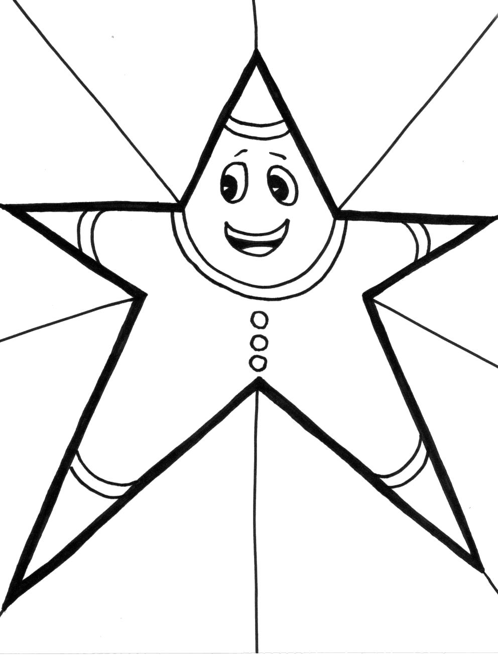 Раскраска Раскраска звезда. геометрические фигуры