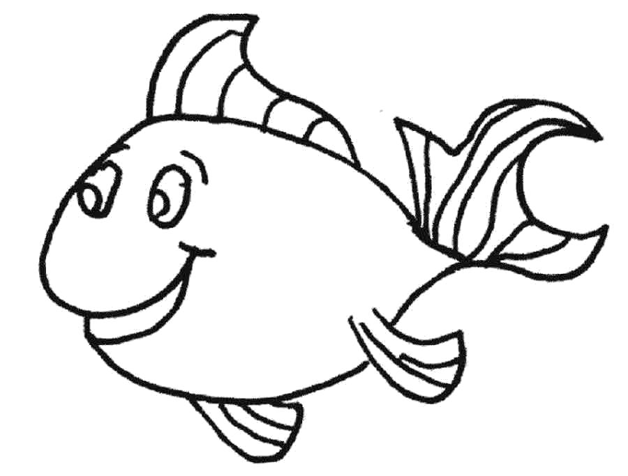 Название: Раскраска золотая рыбка - картинки для раскраски. Категория: Рыбы. Теги: рыба.