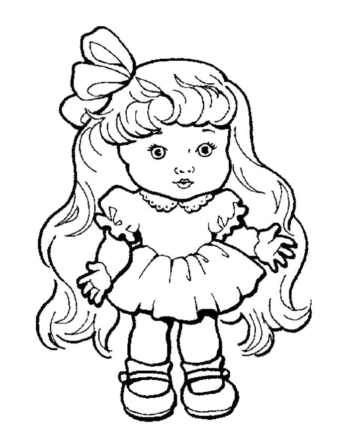 Название: Раскраска Раскраска кукла. Категория: Для девочек. Теги: кукла.