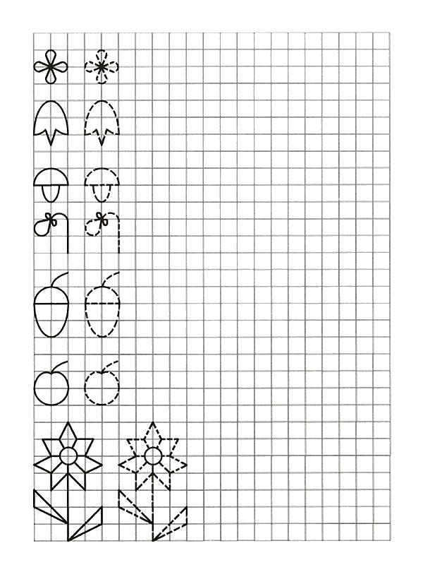 Рисуем по клеточкам подготовка к школе