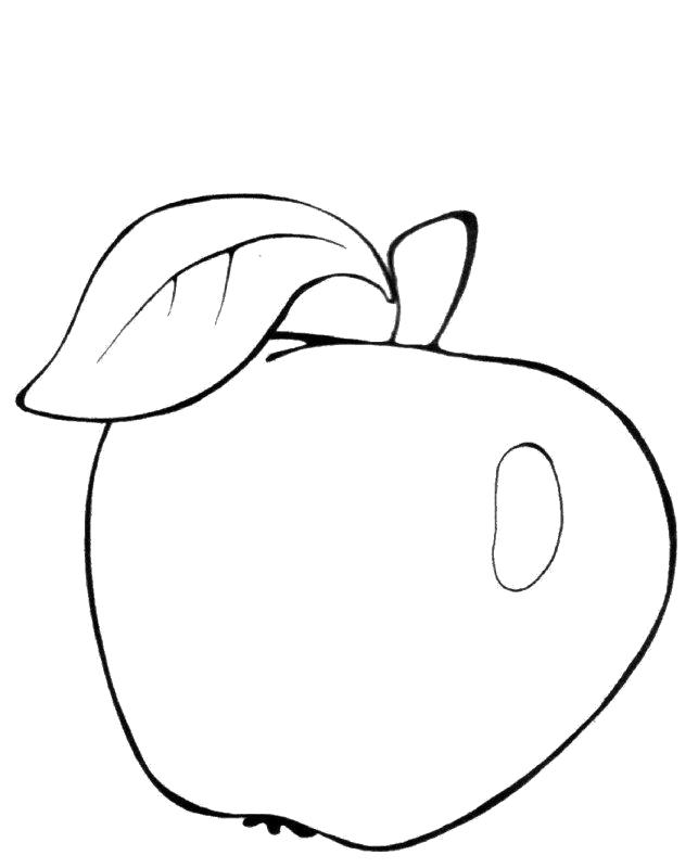 Название: Раскраска Раскраска яблоко. Категория: Фрукты. Теги: яблоко.
