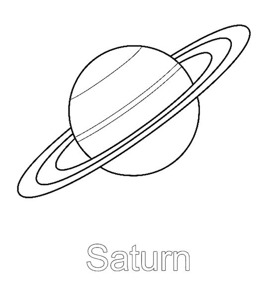 Раскраска Сатурн. Скачать Планеты.  Распечатать Планеты