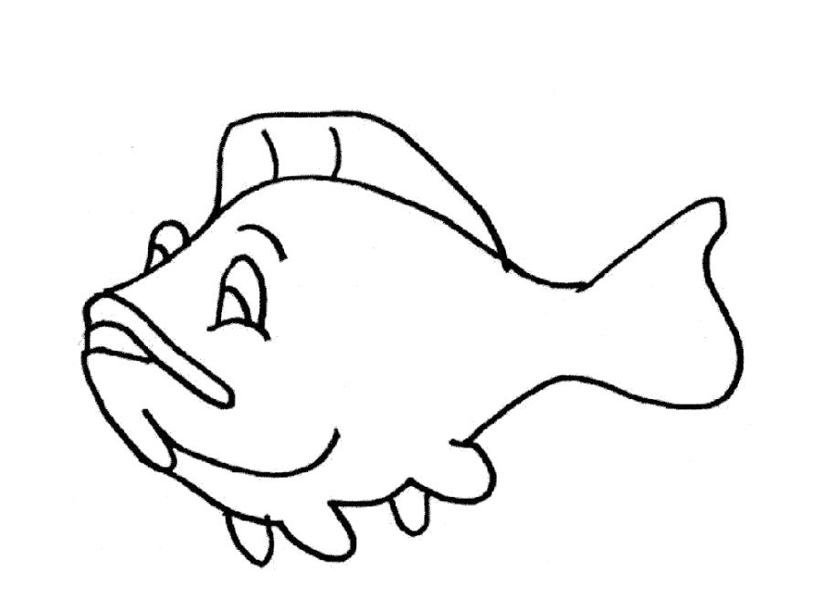 Раскраска Раскраска рыба детская. Рыбы