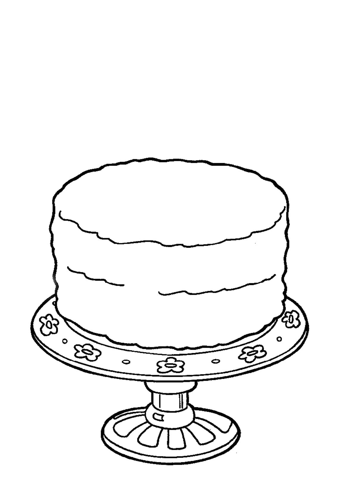 Название: Раскраска Раскраска торт. Категория: еда. Теги: торт.