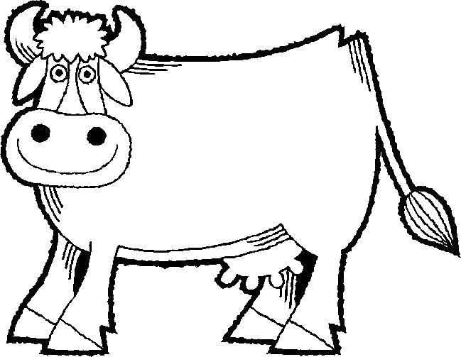 Название: Раскраска корова . Категория: Домашние животные. Теги: Корова.