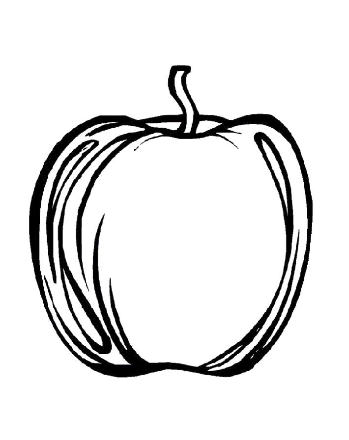 Название: Раскраска Раскраска яблоко . Категория: Фрукты. Теги: яблоко.