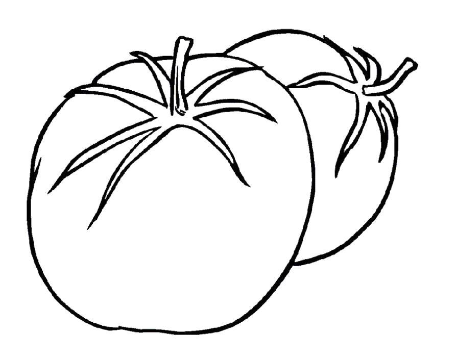 Название: Раскраска Разукрашка Помидоры детская. Категория: овощи. Теги: помидор.