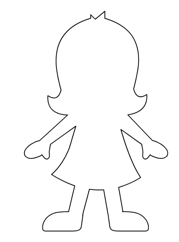 Название: Раскраска Раскраски шаблон человека шаблон девочка для вырезания из бумаги. Категория: Шаблон. Теги: Шаблон.