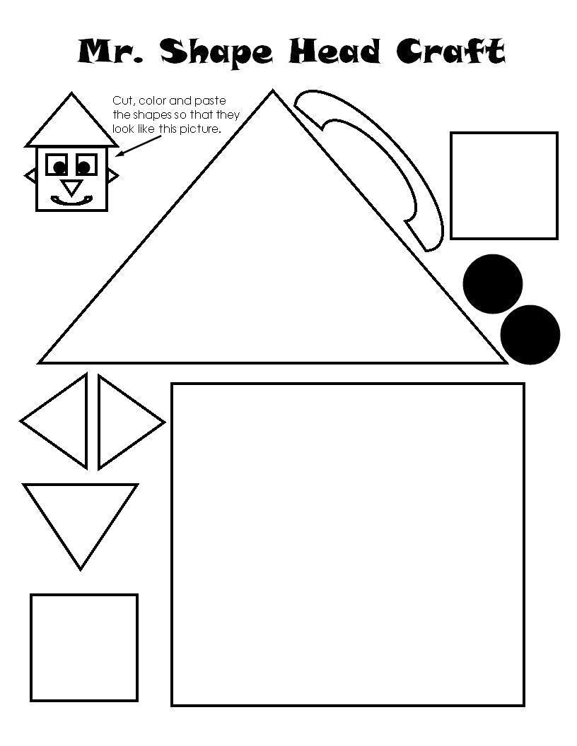 Название: Раскраска дом из геометрических фигур. Категория: геометрические фигуры. Теги: квадрат, треугольник.