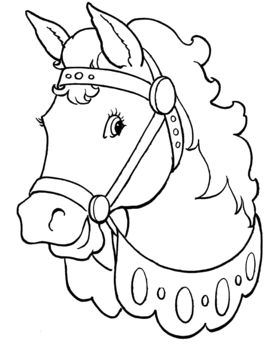 Раскраски лошадь для детей - распечатать бесплатно или онлайн!