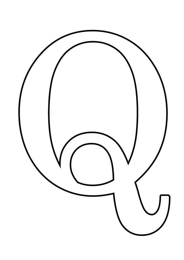 Название: Раскраска Большие буквы английского алфавита, Q. Категория: буквы. Теги: буквы.