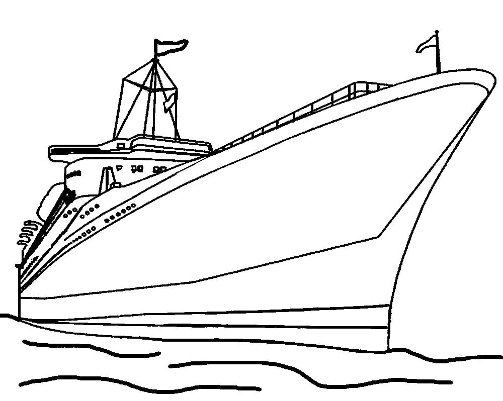 Раскраска Гигантский пароход. корабли