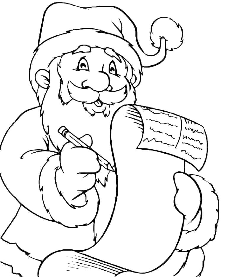 Раскраска Дедушка Мороз. Скачать Дед мороз.  Распечатать Новый год