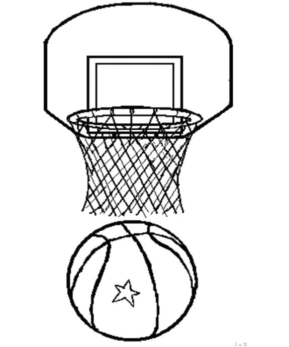Раскраска Раскраска Баскетбольная корзина. Баскетбол