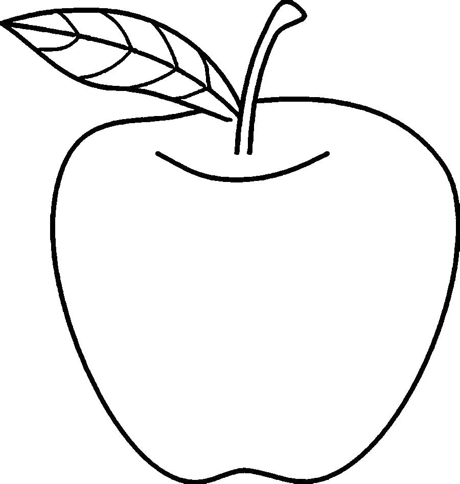Яблоко рисунок раскраска - 72 фото