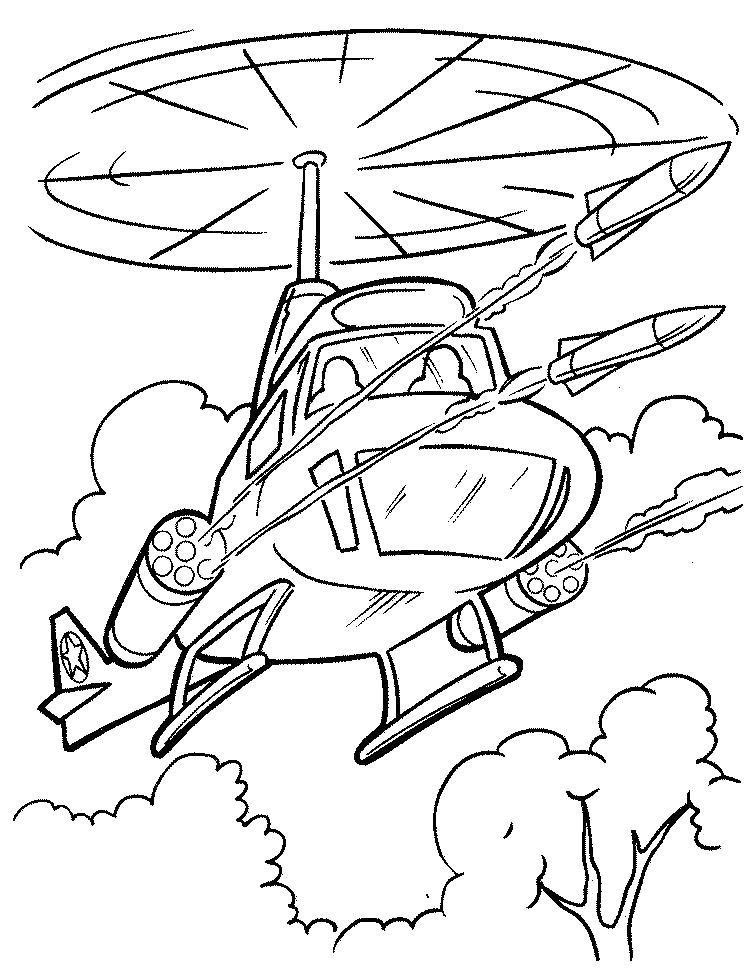 Раскраска Раскраски к 23 февраля военный вертолет . вертолет