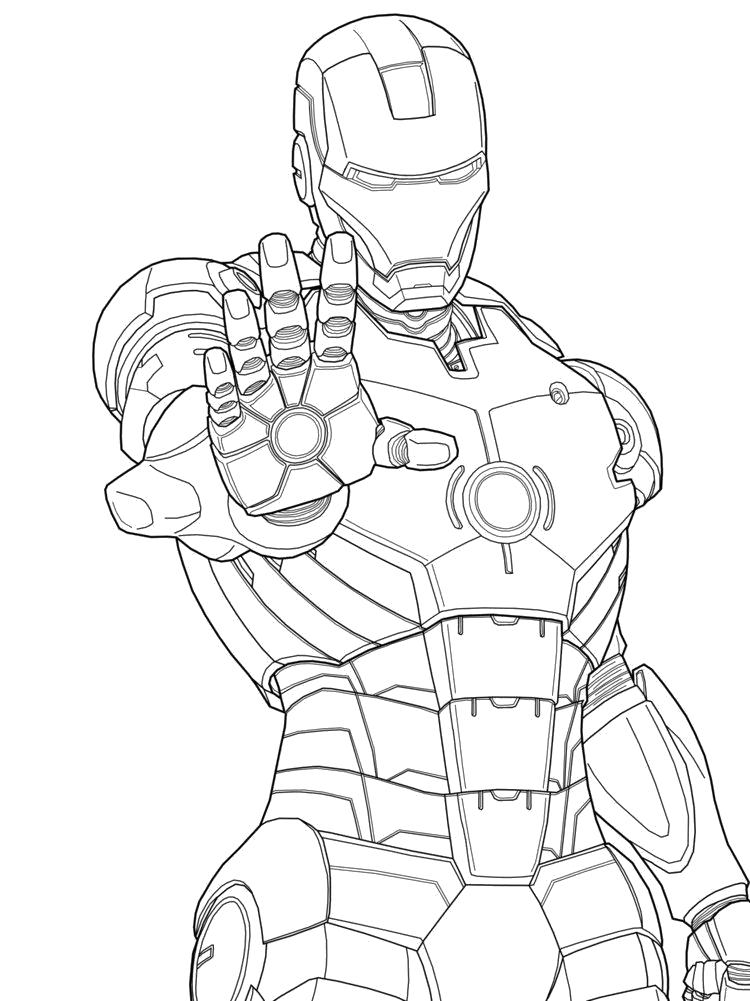 Раскраски Железный человек (Iron Man) распечатать и скачать